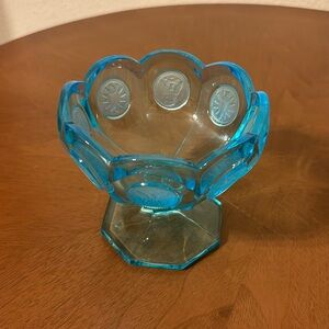 Antique blue dish